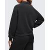 imageG4Free Smoofit Modal Soft Womens Polo Sweatshirts Pullover Long Sleeve Button Up Casual TopsBlack