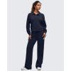 imageG4Free Smoofit Modal Soft Womens Polo Sweatshirts Pullover Long Sleeve Button Up Casual TopsDark Navy