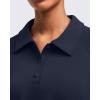 imageG4Free Smoofit Modal Soft Womens Polo Sweatshirts Pullover Long Sleeve Button Up Casual TopsDark Navy