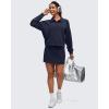 imageG4Free Smoofit Modal Soft Womens Polo Sweatshirts Pullover Long Sleeve Button Up Casual TopsDark Navy