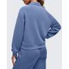 imageG4Free Smoofit Modal Soft Womens Polo Sweatshirts Pullover Long Sleeve Button Up Casual TopsDenim Blue