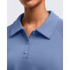 imageG4Free Smoofit Modal Soft Womens Polo Sweatshirts Pullover Long Sleeve Button Up Casual TopsDenim Blue