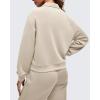 imageG4Free Smoofit Modal Soft Womens Polo Sweatshirts Pullover Long Sleeve Button Up Casual TopsLight Khaki