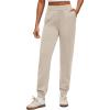 imageG4Free Smoofit Modal Soft Womens Joggers Track Pants Tapered Leg Casual Scrub Sweatpants with Side PocketsLight Khaki