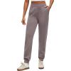 imageG4Free Smoofit Modal Soft Womens Joggers Track Pants Tapered Leg Casual Scrub Sweatpants with Side PocketsTaupe