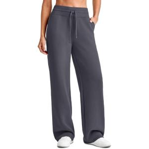 imageG4Free Smoofit Modal Soft Wide Leg Sweatpants for Women High Waist Drawstring Casual Lounge Pants with PocketsDeep Grey