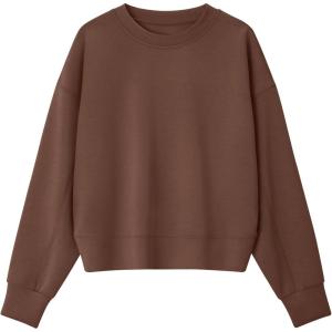 imageG4Free Smoofit Modal Soft Womens Sweatshirts Long Sleeve Crewneck Pullover Loose Fit Casual TopsDark Coffee