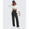 imageG4Free ShiftReady Women Dress Yoga Pants with Hidden Zipper Pockets High Waist Work Trousers PetiteRegularTallBlack
