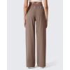 imageG4Free Womens Lightweight Track Pant with Pockets Wide Leg Jogging Sweatpants Drawstring Casual TrousersMocha Cream