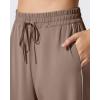 imageG4Free Womens Lightweight Track Pant with Pockets Wide Leg Jogging Sweatpants Drawstring Casual TrousersMocha Cream
