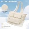 imageG4Free Tote Bag for Women Lightweight Work Bag with 15quot Laptop Pocket for Teacher Nurse Casual Shoulder Bag for Travel DailyBeige