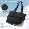 imageG4Free Tote Bag for Women Lightweight Work Bag with 15quot Laptop Pocket for Teacher Nurse Casual Shoulder Bag for Travel DailyBlack