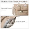 imageG4Free Tote Bag for Women Lightweight Work Bag with 15quot Laptop Pocket for Teacher Nurse Casual Shoulder Bag for Travel DailyKhaki