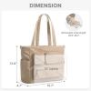 imageG4Free Tote Bag for Women Lightweight Work Bag with 15quot Laptop Pocket for Teacher Nurse Casual Shoulder Bag for Travel DailyKhaki