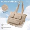 imageG4Free Tote Bag for Women Lightweight Work Bag with 15quot Laptop Pocket for Teacher Nurse Casual Shoulder Bag for Travel DailyKhaki