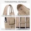 imageG4Free Tote Bag for Women Lightweight Work Bag with 15quot Laptop Pocket for Teacher Nurse Casual Shoulder Bag for Travel DailyKhaki