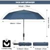 imageG4Free 54 Inch Large Golf Umbrella Automatic Square 3 Folding Windproof Compact Travel Rain UmbrellaNavy Blue