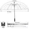imageG4Free 62 Inch Clear Golf Umbrella Transparent Auto Open Large Stick Umbrella Oversized Windproof Waterproof with Sleeve for Women MenClearone pack