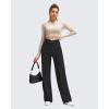 imageG4Free BareFeel High Stretch Wide Leg Yoga Pants for Women Side Pleated V Waist Casual Trousers with PocketsBlack