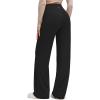imageG4Free BareFeel High Stretch Wide Leg Yoga Pants for Women Side Pleated V Waist Casual Trousers with PocketsBlack