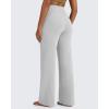 imageG4Free BareFeel High Stretch Yoga Pants Women Soft High Waisted Casual Wide Leg Pants with PocketsLight Gray