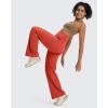 imageG4Free BareFeel High Stretch Yoga Pants Women Soft High Waisted Casual Wide Leg Pants with PocketsRust Orange