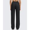 imageG4Free Flurrylux Womens Fleece Lined Straight Leg Sweatpants Cotton Warm Lounge Pants with PocketsBlack