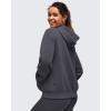 imageG4Free Smoofit Modal Soft Womens Full Zip Jackets Loose Fit Casual Hoodies Long Sleeve Tops with PocketsDark Gray
