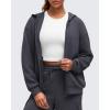 imageG4Free Smoofit Modal Soft Womens Full Zip Jackets Loose Fit Casual Hoodies Long Sleeve Tops with PocketsDark Gray