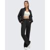 imageG4Free Smoofit Modal Soft Womens Zip Up Jackets Mock Neck Casual Sweatshirts Athletic Workout Tops with PocketsBlack