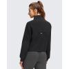 imageG4Free Smoofit Modal Soft Womens Zip Up Jackets Mock Neck Casual Sweatshirts Athletic Workout Tops with PocketsBlack
