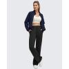 imageG4Free Smoofit Modal Soft Womens Zip Up Jackets Mock Neck Casual Sweatshirts Athletic Workout Tops with PocketsDark Blue