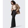 imageG4Free Women Fleece Lined Pants with Pockets Wide Leg Winter Thermal Work Trousers Dressy Casual PetiteRegularTallBlack