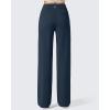 imageG4Free Women Fleece Lined Pants with Pockets Wide Leg Winter Thermal Work Trousers Dressy Casual PetiteRegularTallDeep Navy