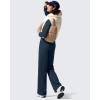 imageG4Free Women Fleece Lined Pants with Pockets Wide Leg Winter Thermal Work Trousers Dressy Casual PetiteRegularTallDeep Navy