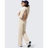 imageG4Free Women Fleece Lined Pants with Pockets Wide Leg Winter Thermal Work Trousers Dressy Casual PetiteRegularTallLight Khaki