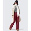 imageG4Free Women Fleece Lined Pants with Pockets Wide Leg Winter Thermal Work Trousers Dressy Casual PetiteRegularTallWine Red