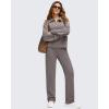 imageG4Free Womens Fleece Lined Straight Leg Pants Winter Thermal Work Trousers with PocketsTaupe