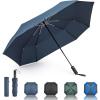 imageG4Free 54 Inch Large Golf Umbrella Automatic Square 3 Folding Windproof Compact Travel Rain UmbrellaNavy Blue