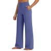 imageG4Free BareFeel High Stretch Yoga Pants Women Soft High Waisted Casual Wide Leg Pants with PocketsDusky Purple