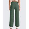 imageG4Free 255275295 Wide Leg Pants for Women 78 Length Yoga Dress Pants High Waist Stretch with Pockets Casual WorkDark Forest Green
