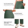 imageG4Free 255275295 Wide Leg Pants for Women 78 Length Yoga Dress Pants High Waist Stretch with Pockets Casual WorkDark Forest Green