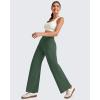 imageG4Free 255275295 Wide Leg Pants for Women 78 Length Yoga Dress Pants High Waist Stretch with Pockets Casual WorkDark Forest Green