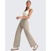 imageG4Free 255275295 Wide Leg Pants for Women 78 Length Yoga Dress Pants High Waist Stretch with Pockets Casual WorkMatcha
