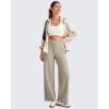 imageG4Free 255275295 Wide Leg Pants for Women 78 Length Yoga Dress Pants High Waist Stretch with Pockets Casual WorkMatcha