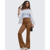 imageG4Free BareFeel Flare Yoga Pants Women High Waisted Bootcut Leggings with Pockets Dress Work Pant PetiteRegularTallDark Coffee