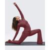 imageG4Free BareFeel Flare Yoga Pants Women High Waisted Bootcut Leggings with Pockets Dress Work Pant PetiteRegularTallWine