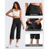 imageG4Free BareFeel High Stretch Capri Pants for Women Soft Wide Leg Yoga Pants High Waist Casual Capris with Pockets 21quot23quot25quotBlack