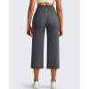 imageG4Free BareFeel High Stretch Capri Pants for Women Soft Wide Leg Yoga Pants High Waist Casual Capris with Pockets 21quot23quot25quotDark Gray