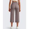 imageG4Free BareFeel High Stretch Capri Pants for Women Soft Wide Leg Yoga Pants High Waist Casual Capris with Pockets 21quot23quot25quotTaupe